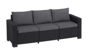 California 3 Seater Chaise Longue Mini - Grey
