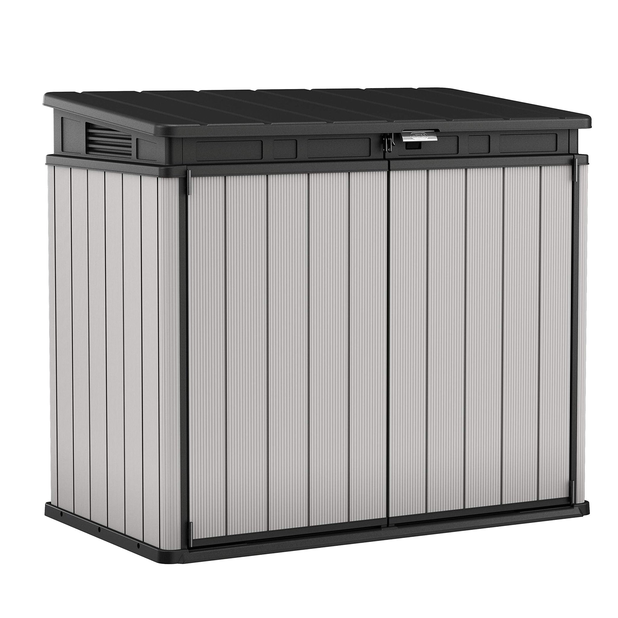 Keter Store It Out Premier XL Outdoor Garden Storage Shed, Grey and Black, 141 x 82 x 123.5 cm