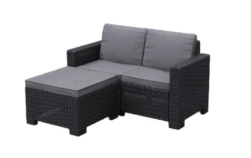 California 2 Seater Balcony Chaise Longue - Grey