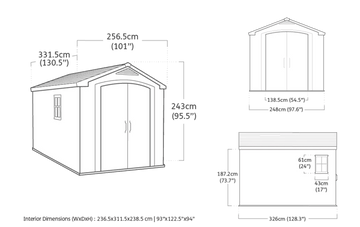 Factor Shed 8x11ft - Brown
