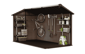 Newton Plus Dual Entry Shed 13x7.5ft - Grey