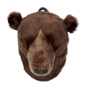Furry Brown Bear Head Wall Decoration
